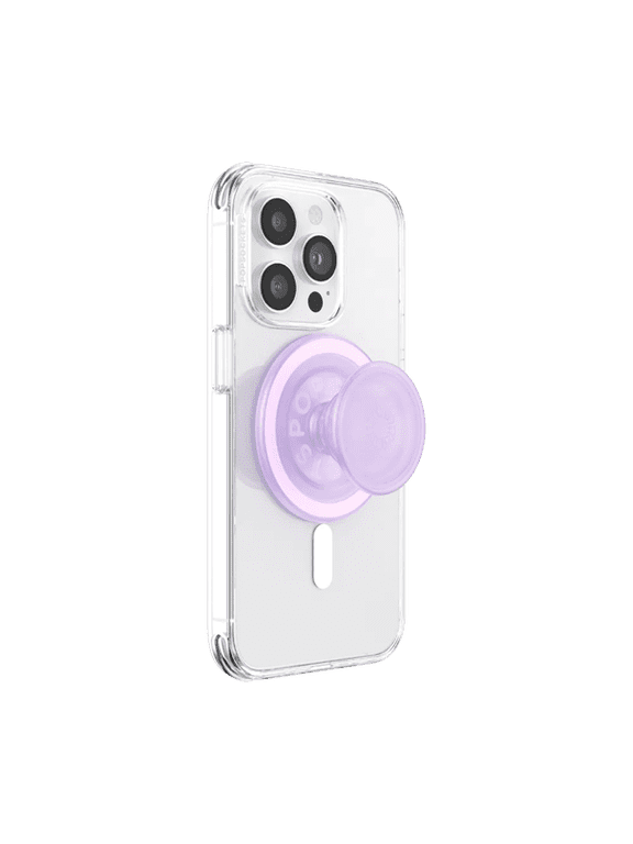 Phone Grip for MagSafe, Magnetic Holder, Phone Stand, Pink - Opalescent Clear