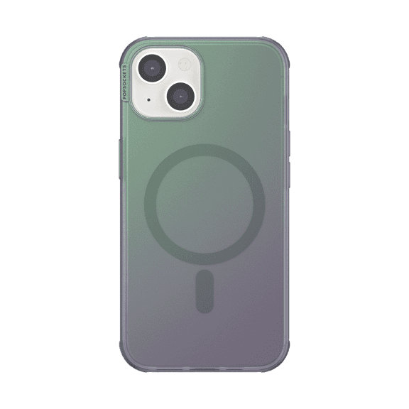 PopSockets iPhone 14 Phone Case with MagSafe, Wireless Charging Compatible, Green - Nightshade
