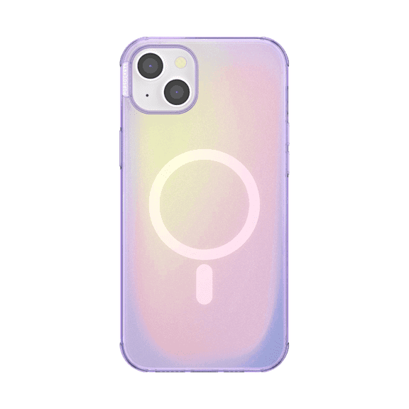 PopSockets Phone Case for Apple iPhone 14 Plus, MagSafe Compatible, 10ft Drop Protection, Aura