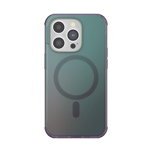 PopSockets iPhone 14 Pro Phone Case with MagSafe, Wireless Charging Compatible, Green - Nightshade