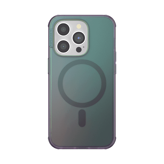 PopSockets iPhone 14 Pro Phone Case with MagSafe, Wireless Charging Compatible, Green - Nightshade