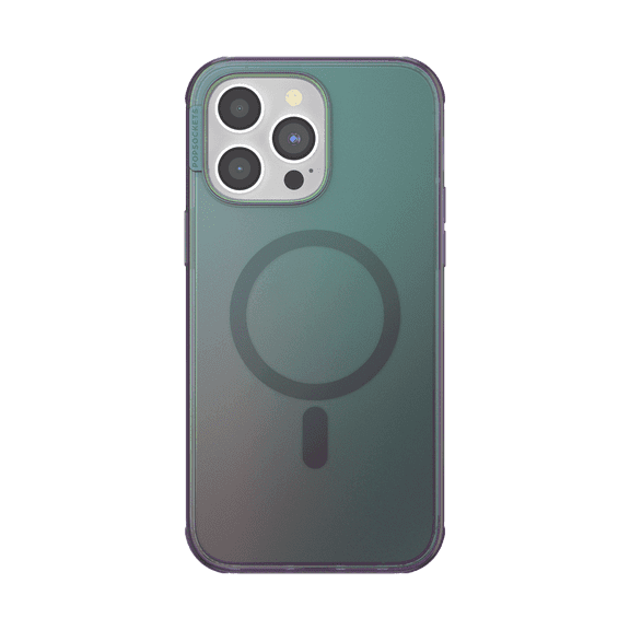 PopSockets iPhone 14 Pro Max Phone Case with MagSafe, Wireless Charging Compatible, Green - Nightshade