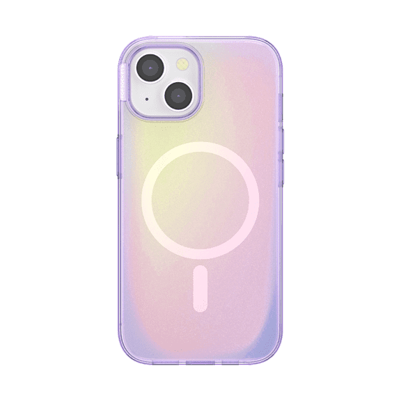 PopSockets Phone Case for Apple iPhone 15, MagSafe Compatible, 10ft Drop Protection, Aura