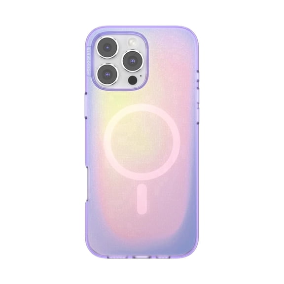 PopSockets iPhone 16 Pro Max Phone Case with MagSafe, Wireless Charging Compatible, Purple - Aura