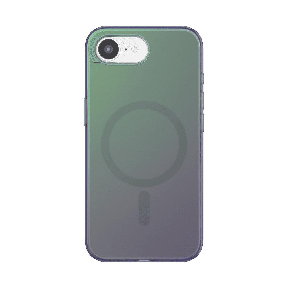 PopSockets iPhone 16E Phone Case with MagSafe, Wireless Charging Compatible, Green - Nightshade