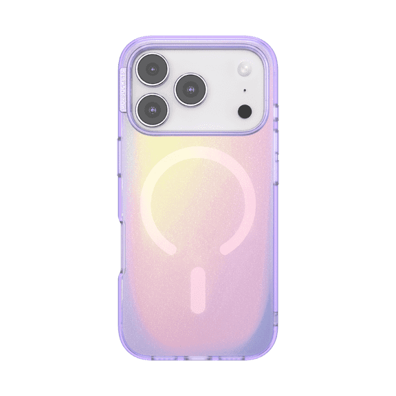 PopSockets iPhone 17 Pro Phone Case with MagSafe, Wireless Charging Compatible, Purple - Aura