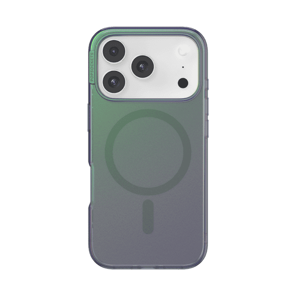 PopSockets iPhone 17 Pro Phone Case with MagSafe, Wireless Charging Compatible, Green - Nightshade