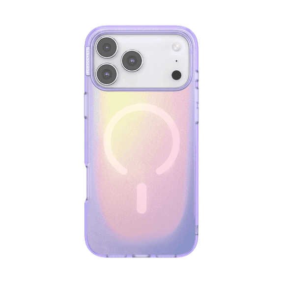 PopSockets iPhone 17 Pro Max Phone Case with MagSafe, Wireless Charging Compatible, Purple - Aura