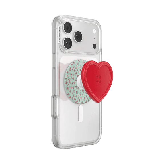PopSockets Phone Grip for MagSafe, Magnetic Holder- Button Heart