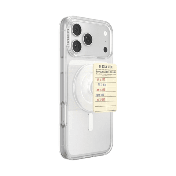 PopSockets Phone Grip for MagSafe, Magnetic Holder- Library Card