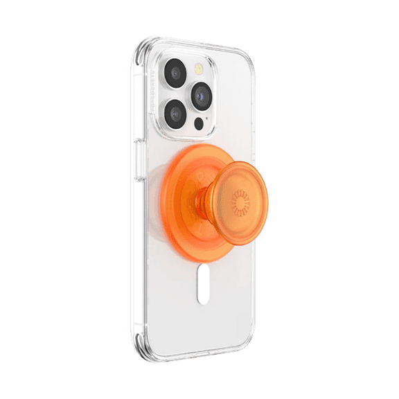PopSockets Phone Grip for MagSafe, Magnetic Holder, Phone Stand, Orange - Orange Zest
