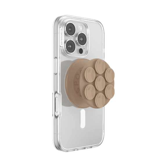 PopSockets Phone Grip for MagSafe, Magnetic Holder, Phone Stand, Suck-Up - Latte