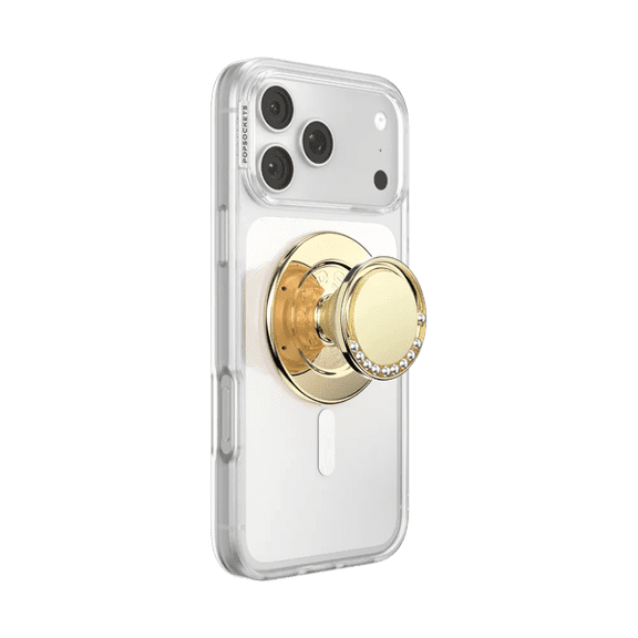 PopSockets Phone Grip for MagSafe, Magnetic Holder- Track Star Gold