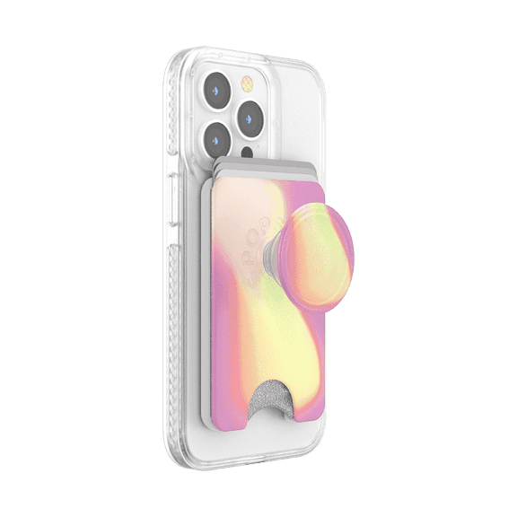 PopSockets Phone Wallet for MagSafe, Phone Card Holder with Grip, Purple - Aurange