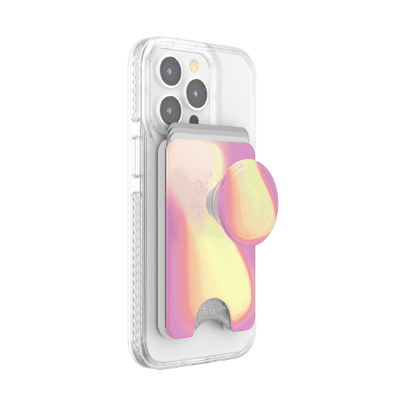 PopSockets Phone Wallet for MagSafe, Phone Card Holder with Grip, Purple - Aurange