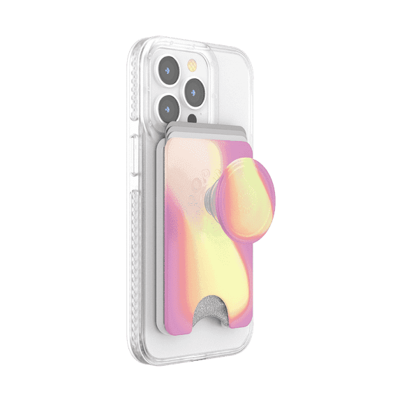 PopSockets Phone Wallet for MagSafe, Phone Card Holder with Grip, Purple - Aurange