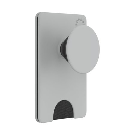 PopSockets: Phone Wallet with Expanding Phone Grip, Phone Card Holder - Tech Grey