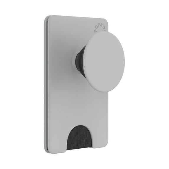PopSockets: Phone Wallet with Expanding Phone Grip, Phone Card Holder - Tech Grey
