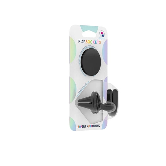 PopSockets Car Phone Mount, Vent Mount, Black - Black