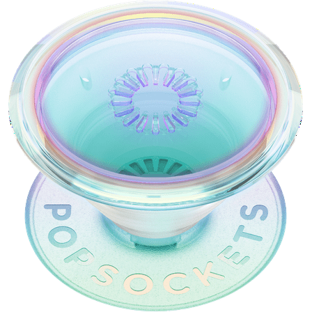 PopSockets PopGrip Stand and Grip with Swappable Top - Clear Iridescent
