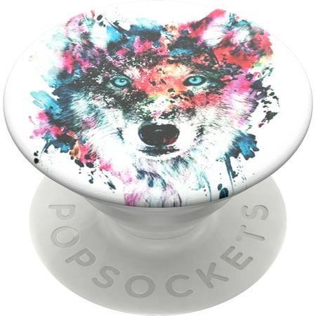 PopSockets: PopGrip with Swappable Top for Phones and Tablets Wolf