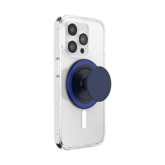 PopSockets Phone Grip for MagSafe, Magnetic Holder, Phone Stand, Navy Blue - Basic Naval