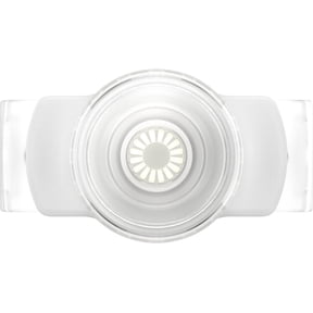 PopSockets Slide Stretch Adjustable Cell Phone Grip and Stand with Swappable Top, White Clear