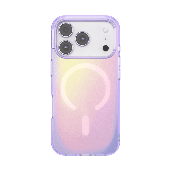 PopSockets iPhone 17 Pro Phone Case with MagSafe, Wireless Charging Compatible, Purple - Aura