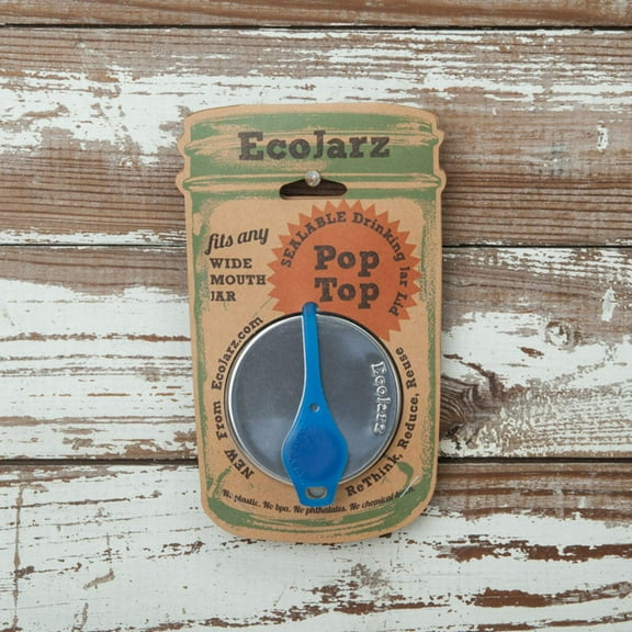 PopTop Sealable Drinking Jar Lid - Wide-Mouth