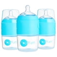 thumbnail image 1 of PopYum  5 oz Anti-Colic Formula Making Baby Bottle 3-Pack - Blue, 1 of 10