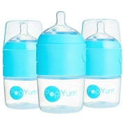 PopYum 5 oz Anti-Colic Formula Making Baby Bottle 3-Pack - Blue
