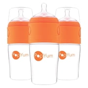 PopYum 9 oz Anti-Colic Formula Making/Mixing/Dispenser Baby Bottles, 3-Pack