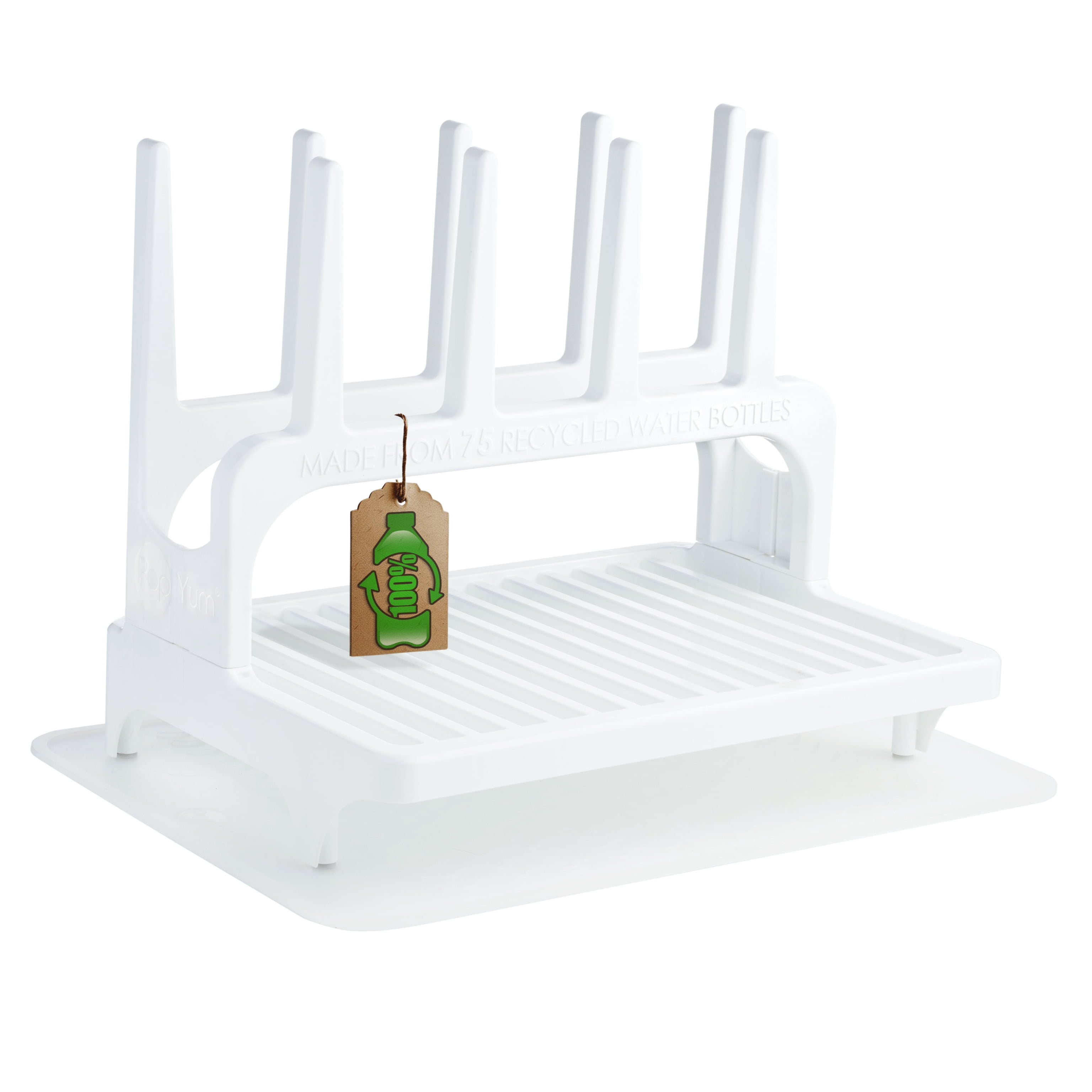 PopYum Glacier White Space Saving Drying Rack from 100% Recycled ...