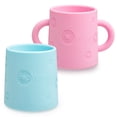 thumbnail image 1 of PopYum Silicone Training Cup 2-Pack for Baby and Toddler, tumbler (orchid pink, sky blue), 1 of 6