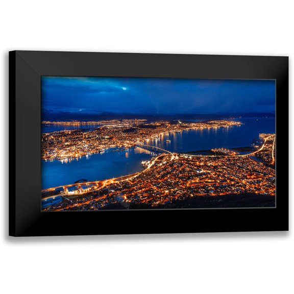 Popan, Adrian 18x12 Black Modern Framed Museum Art Print Titled - Arctic Twilight