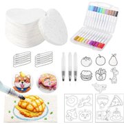 Popart Create Dimensional Art Magic, Magic Foam Texture Painting Kit, Including 10 PCS Foam Texture Paper, 12 Colors Brush Tip Acrylic Paint Markers, Magical 3D Effect Texture Painting KitHeart
