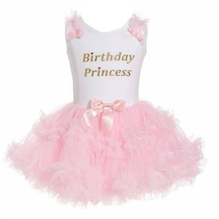 Popatu Little Girls Birthday Princess Ruffle Dress - Walmart.com