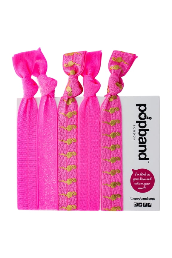 - Fashion Hair Bands Flamingo - 5 Pack