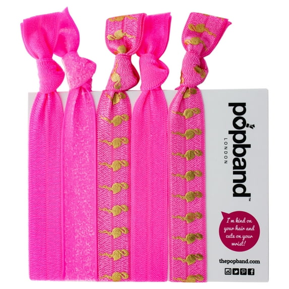 Popband - Fashion Hair Bands Flamingo - 5 Pack
