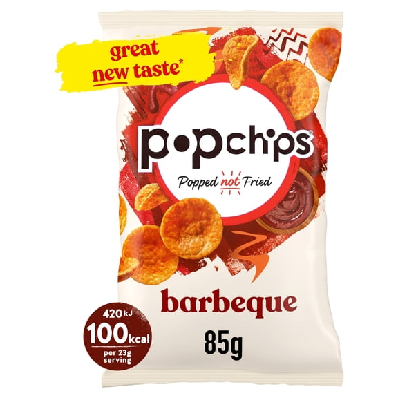 Popchips Barbeque Sharing Crisps 85g, Imported from Britain