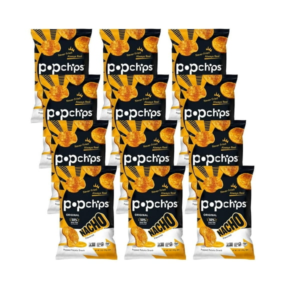 Popchips Nacho Potato Chips, 5 oz (Pack - 12)