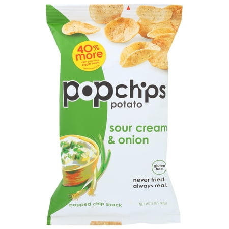 Popchips Potato Chip - Sour Cream - Onion , 5 Oz