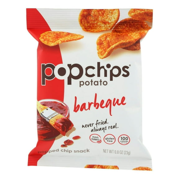 Popchips Potato Chips Barbeque 0.8 oz (Pack Of 24)