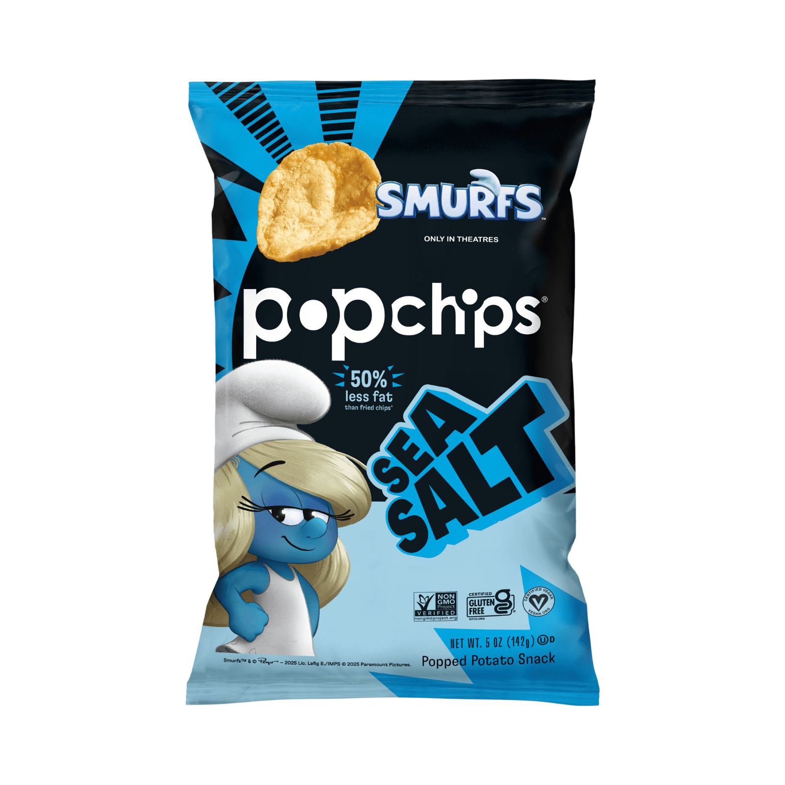 Popchips Potato Chips, Sea Salt, 5 oz (Pack of 12)