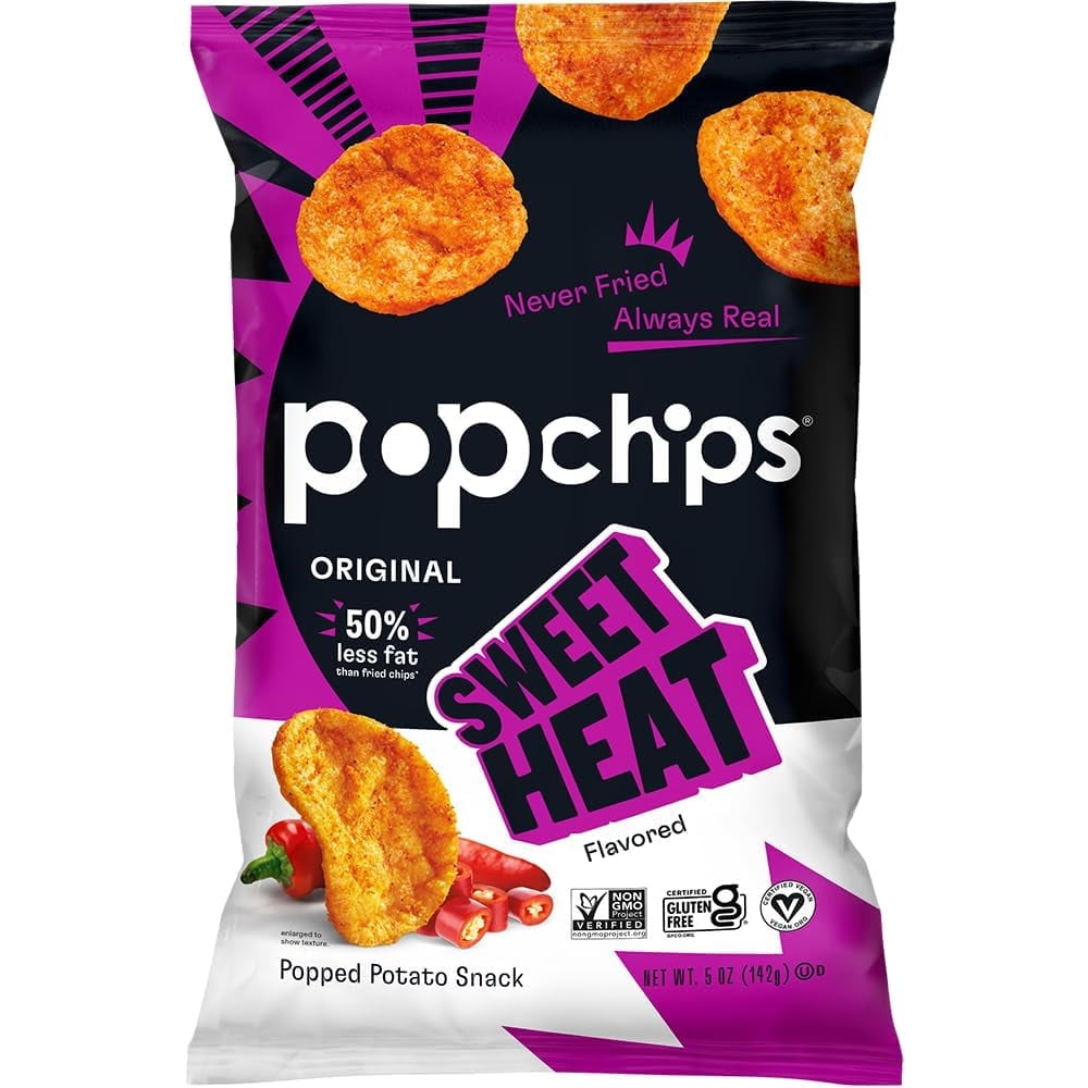 Popchips Potato Chips, Sweet Heat, 5 oz (Pack - 12)