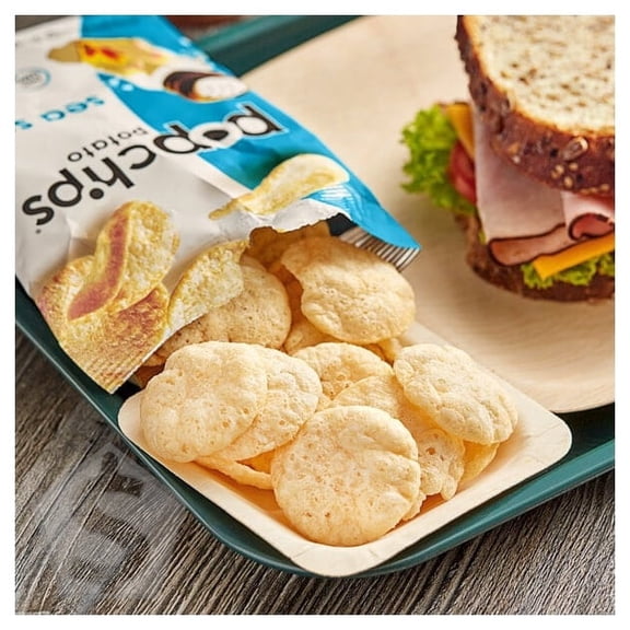 Popchips Sea Salt Chip Snack 0.8 oz. - 24/Case