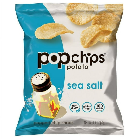 Popchips Sea Salt Potato (Actual Item May Vary) 0.8 oz Pack of 2
