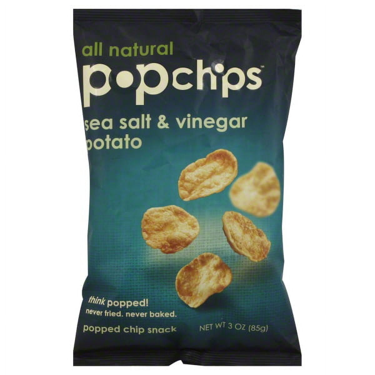 Popchips Sea Salt & Vinegar Potato Copped Chip Snack, 3 Oz.
