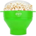 thumbnail image 1 of Popco Collapsible Silicone Microwave Popcorn Popper Bowl, Green, BPA-Free, Mess-Free, Ideal for Healthy Homemade Snacks, 1 of 5