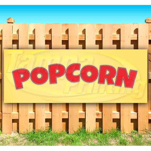 Popcorn 13 oz Vinyl Banner With Metal Grommets